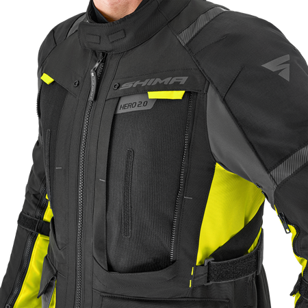 Kurtka tekstylna SHIMA HERO 2.0 MEN FLUO czarny szary żółty fluo