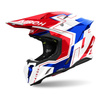 Kask cross AIROH TWIST 3 DIZZY BLUE/RED GLOSS czerwony niebieski biały