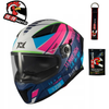Kask integralny AXXIS PANTHER SV PASSENGER C8 MATT niebieski różowy zielony szary