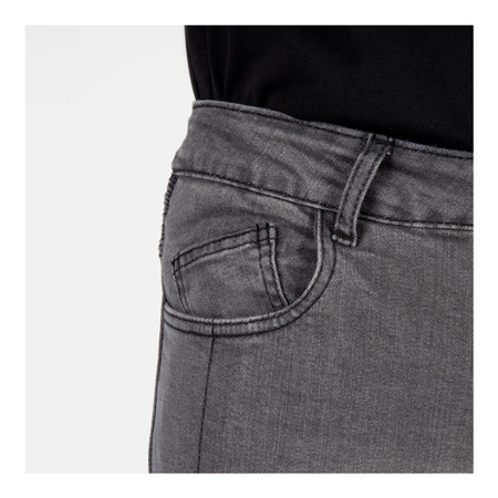 Jeansy motocyklowe OZONE RUSTY WASHED BLACK czarny