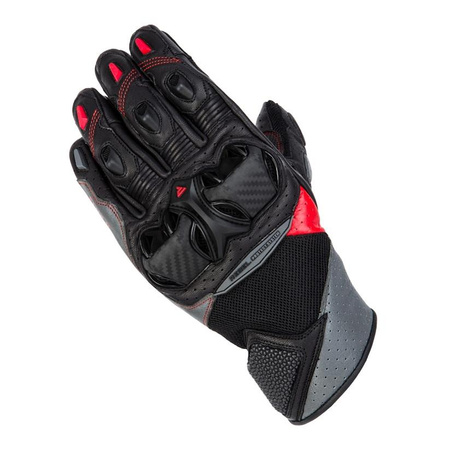 Rękawice sportowe REBELHORN FLUX II BLACK/GREY/FLO RED czarny szary czerwony fluo