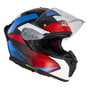 Kask integralny NZI GO RIDER STREAM DUO QUADRI BLACK RED BLUE czarny czerwony niebieski
