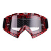 Gogle motocyklowe IMX MUD GRAPHIC RED/BLACK SZYBA CLEAR czerwony czarny mat