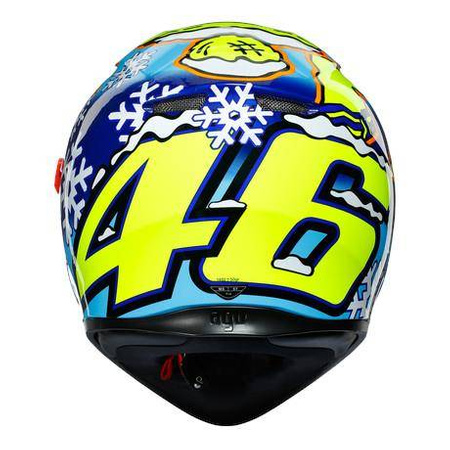 Kask integralny AGV K3 SV ROSSI WINTER TEST 2016 niebieski granatowy biały żółty fluo