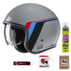 Kask otwarty HJC V30 OSOR GREY szary niebieski czerwony