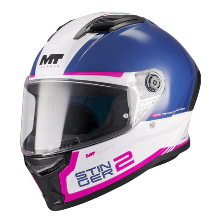Kask integralny MT STINGER 2 CORE WHITE/BLUE biały niebieski