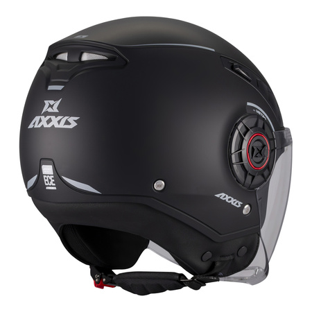 Kask otwarty AXXIS METRO S SOLID V2 A1 MATT BLACK czarny mat