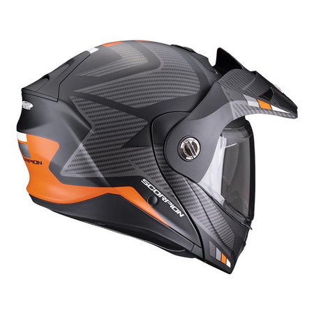 Kask szczękowy SCORPION ADX-2 CAMINO BLACK/SILVER/ORANGE czarny srebrny pomarańczowy