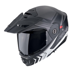 Kask szczękowy SCORPION ADX-2 LEWIS MATT BLACK/SILVER czarny srebrny
