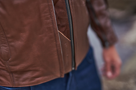 Kurtka skórzana SHIMA HUNTER+ 2.0 BROWN brązowy