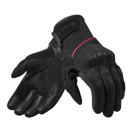 Rękawice miejskie damskie REVIT MOSCA LADY BLACK/PINK czarny czerwony fluo