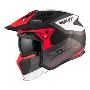 Kask otwarty MT STREETFIGHTER SV S TOTEM MATT PEARL RED czerwony szary czarny