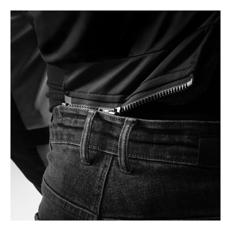 Jeansy motocyklowe REBELHORN CLASSIC MONOLAYER WASHED BLACK czarny