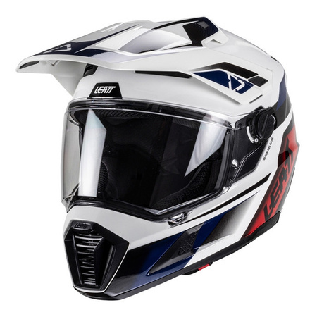 Kask cross z goglami LEATT KIT ADV 8.5 V25 ROYAL biały granatowy czerwony