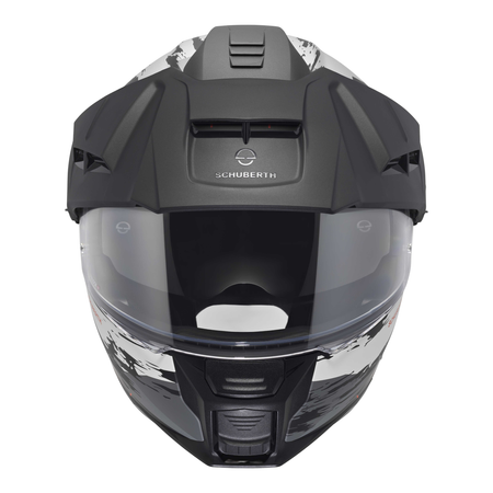 Kask szczękowy SCHUBERTH E2 ECE TRAIL GREY biały szary czerwony