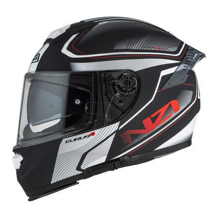 Kask integralny NZI EURUS 4 STREAM CHARMENT BLACK WHITE TINTED S MATT czarny biały