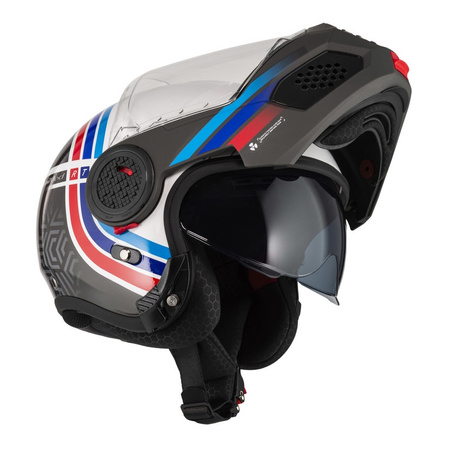 Kask szczękowy NZI MINIMOD WATSON WHITE BLACK POWER biały czarny