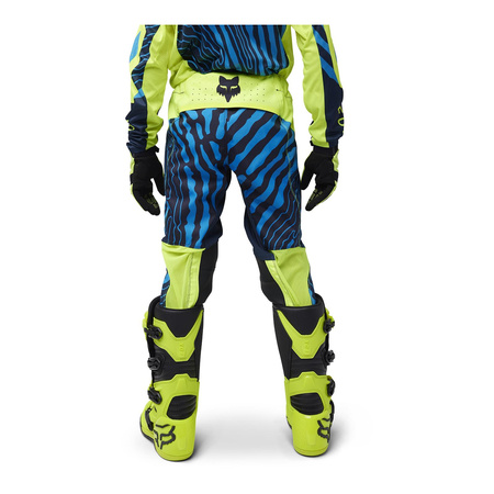 Spodnie cross dziecięce FOX JUNIOR FLEXAIR IMPRESSION FLUO YELLOW żółty fluo niebieski czarny