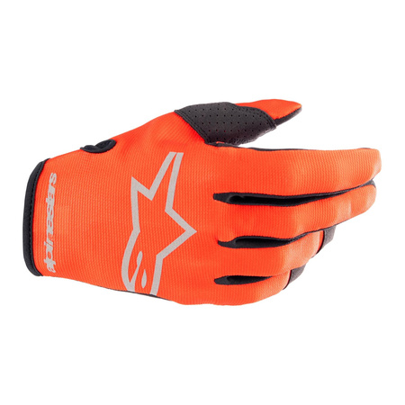 Rękawice cross dziecięce ALPINESTARS RADAR JUNIOR HOT ORANGE/BLACK pomarańczowy fluo czarny