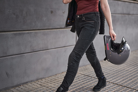 Jeansy motocyklowe damskie SHIMA DEVON LADY BLACK czarny