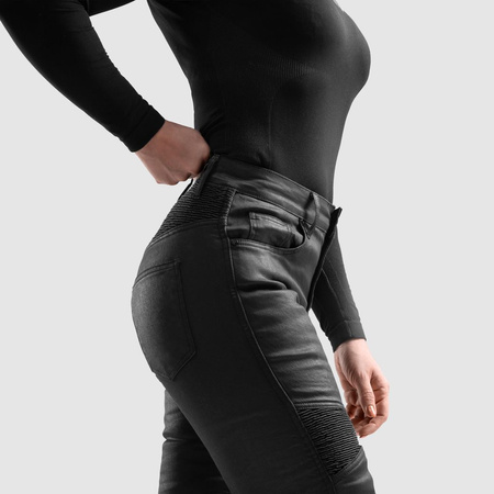 Jeansy motocyklowe damskie REBELHORN ROXY BLACK czarny