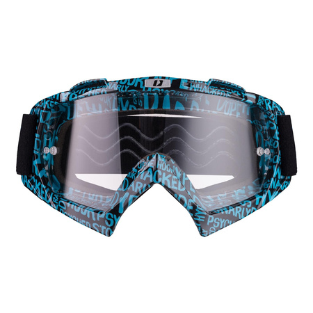 Gogle motocyklowe IMX MUD GRAPHIC BLUE/BLACK SZYBA CLEAR niebieski czarny mat