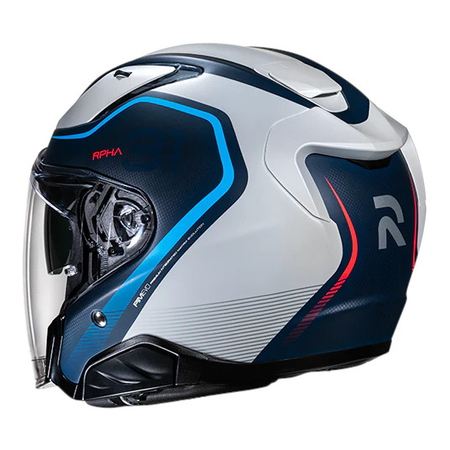 Kask otwarty HJC RPHA 31 KOUV BLACK/SILVER czarny srebrny niebieski