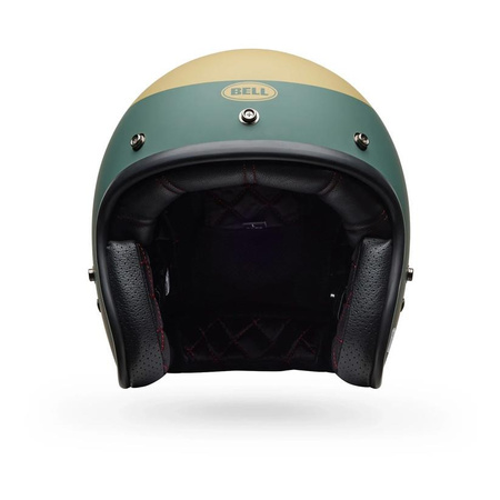 Kask otwarty BELL CUSTOM 500 ECE6 PARLOR MATTE EMERALD GOLD zielony złoty