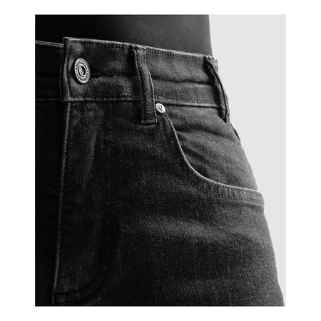 Jeansy motocyklowe damskie REBELHORN CLASSIC MONOLAYER LADY WASHED BLACK czarny