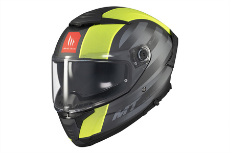 Kask integralny MT THUNDER 4 SV THREADS MATT GREY/GREEN szary żółty fluo zielony