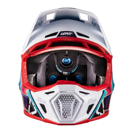 Kask cross z goglami LEATT KIT MOTO 8.5 ROYAL BLUE/RED niebieski czerwony