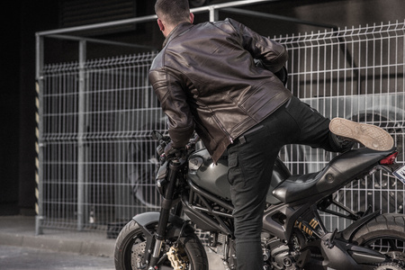 Kurtka skórzana SHIMA BLAKE BROWN brązowy