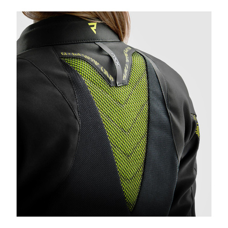 Kurtka tekstylna damska REBELHORN JAX LADY BLACK/FLUO YELLOW czarny żółty fluo
