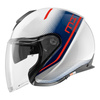Kask otwarty SCHUBERTH M1 PRO ECE MERCURY RED niebieski czerwony biały