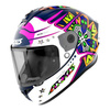 Kask integralny AXXIS DRAKEN S STAR MATT BLUE biały granatowy różowy pomarańczowy żółty zielony