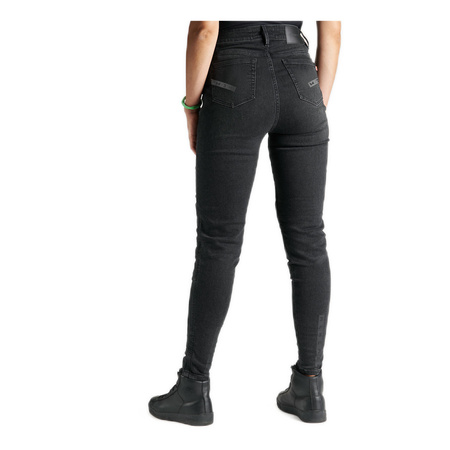 Jeansy motocyklowe damskie PANDO MOTO KUSARI KEV BLACK czarny