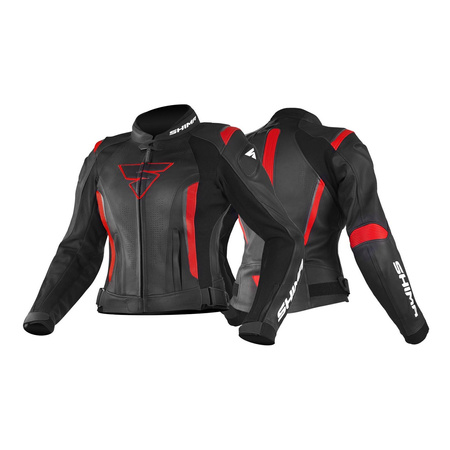 Kurtka skórzana damska SHIMA MIURA BLACK/RED czarny czerwony