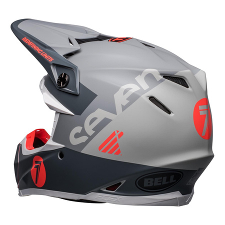 Kask cross BELL MOTO9S FLEX SEVEN VANGUARD MATTE CHARCOAL/ORANGE szary
