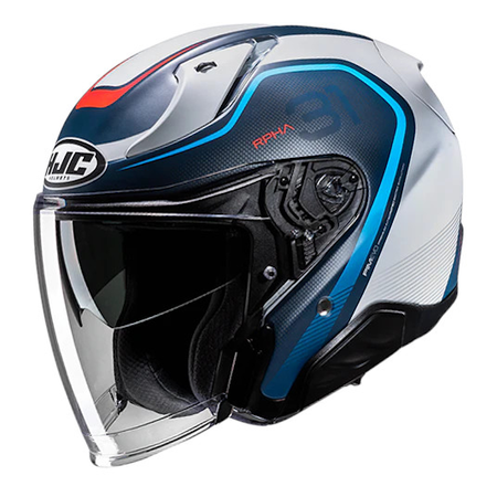 Kask otwarty HJC RPHA 31 KOUV BLACK/SILVER czarny srebrny niebieski