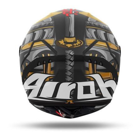 Kask integralny AIROH CONNOR SAMURAI MATT szary złoty czerwony