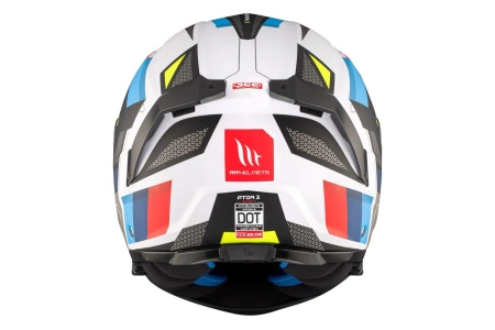 Kask szczękowy MT ATOM 2 SV BAST WHITE/BLUE/RED biały niebieski czerwony czarny