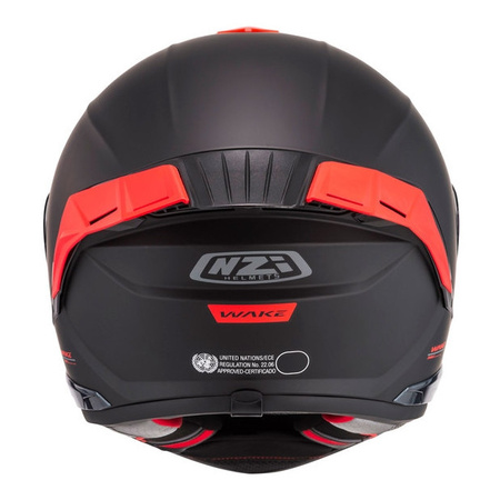 Kask integralny NZI WAKE STREAM BOOSTER SOLID BLACK RED MATT czarny czerwony