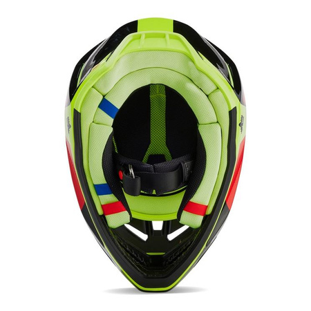 Kask cross FOX V3 REVISE RED/YELLOW żółty fluo czerwony czarny