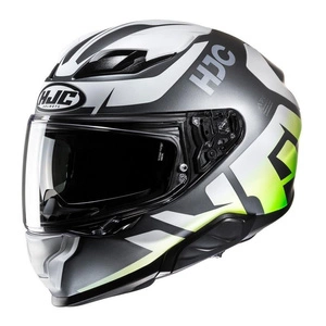 Kask integralny HJC F71 BARD BLACK/GREY grafitowy biały zielony fluo