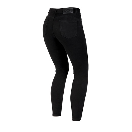 Jeansy motocyklowe damskie OZONE STRIKER LADY SLIM FIT BLACK czarny