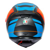 Kask integralny AGV K5 S CORE ORANGE czarny pomarańczowy niebieski biały