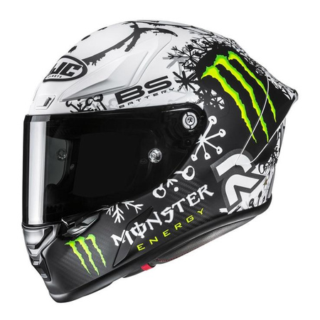 Kask integralny HJC RPHA 1 V2 CARBON QUARTARARO SNOW DIABLO REPLICA BLACK/WHITE czarny biały