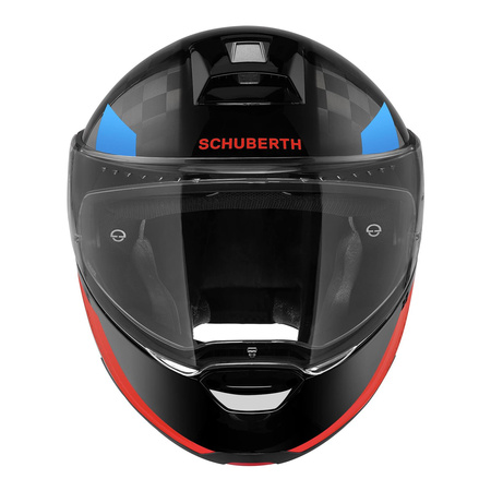 Kask szczękowy SCHUBERTH C4 PRO CARBON ECE AVIO BLUE czarny niebieski czerwony