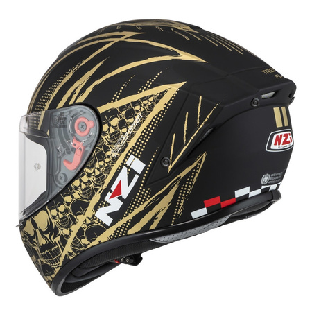 Kask integralny NZI TRENDY FLAG BLACK GOLD MATT czarny złoty