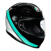 Kask integralny AGV K6 MINIMAL BLACK/MINT czarny biały zielony niebieski